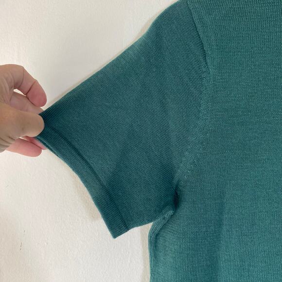 Dialogue Short Sleeve Turtleneck Merino Blend Sweater‎ XS Old Money Quiet Luxury - Picture 4 of 6